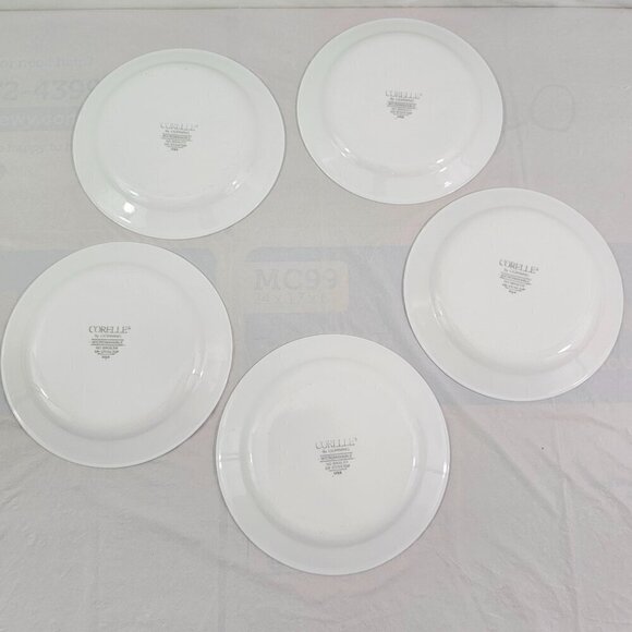 Corelle COUNTRY CORNFLOWER Blue Ribbon Basket Salad Luncheon Plates - Set of 5 - Picture 11 of 16